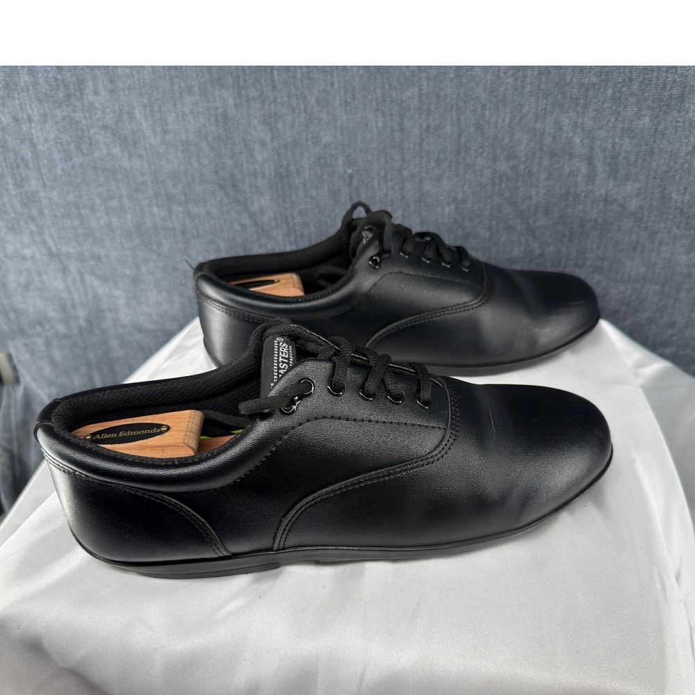 Drillmasters Marching Shoes Mens 10.5 Black Man-Made Rolled Heel System Blue